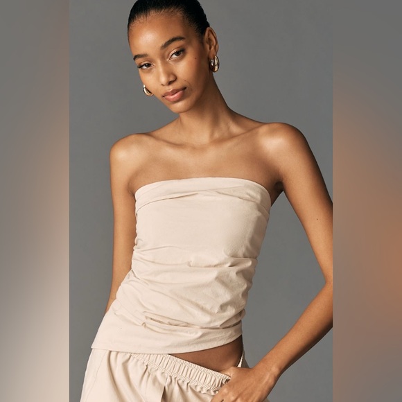 Anthropologie NWT Strapless Ruched Top - Picture 2 of 4